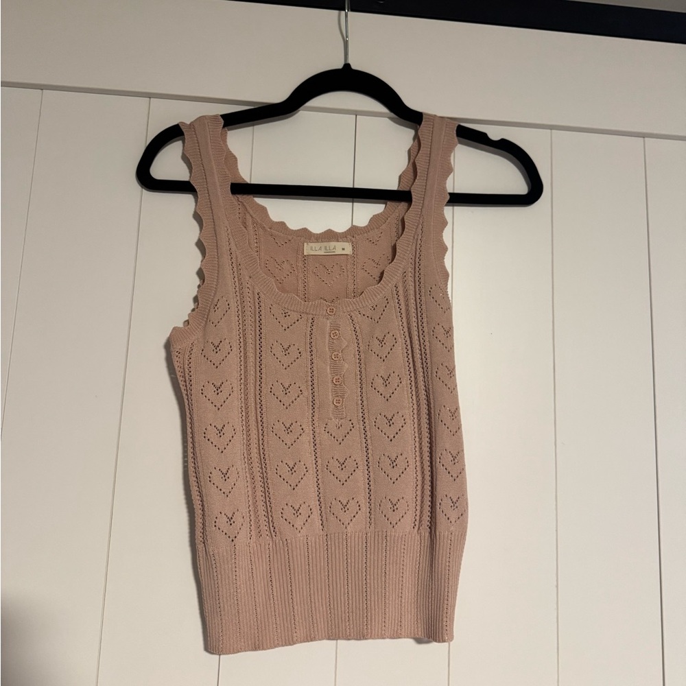 Pink heart tank top